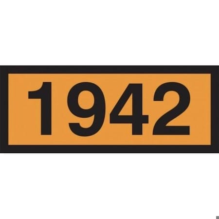 Accuform ORANGE 4DIGIT PANEL 1942 AMMONIUM MPR609VS MPR609VS